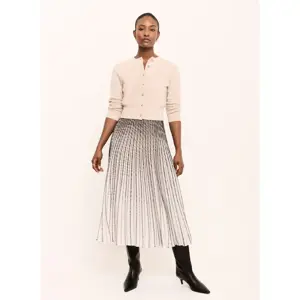 Mint Velvet Neutral Knit Layered Midi Dress